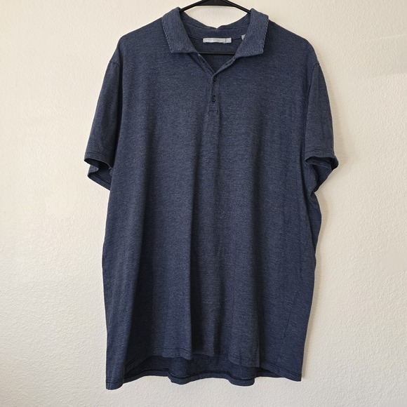 Vince Other - Vince Men's Sz XL Polo Shirt Blue‎ Striped Short Sleeve Preppy Cotton Modal Soft